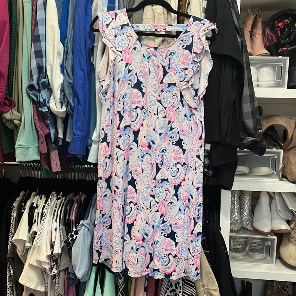 Lilly Pulitzer V-Neck Back Tshirt Dress